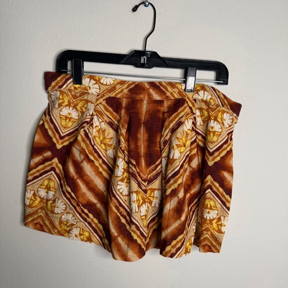 Free People Women's Brown Kendra Printed Flowy Tube Top -‎ Size S Small - Picture 2 of 6